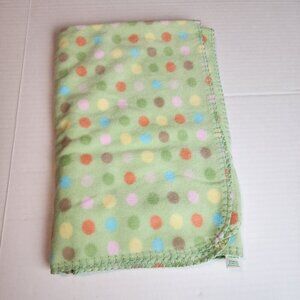 Circo baby blanket green polka dot
